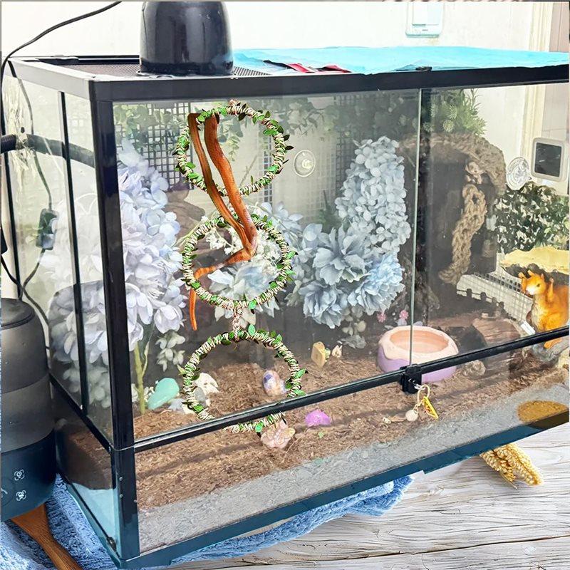 ABBP-Snake Climbing Rings, Ball Python Tank Accessories,Reptile Enclosure For Corn Snakes, Iguana, Bearded Dragon, Gecko