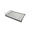 Metal Decorative Tray Leather Storage Tray Modern Minimalist Living Room Coffee Table Desk Organizer Home Decoration Storage