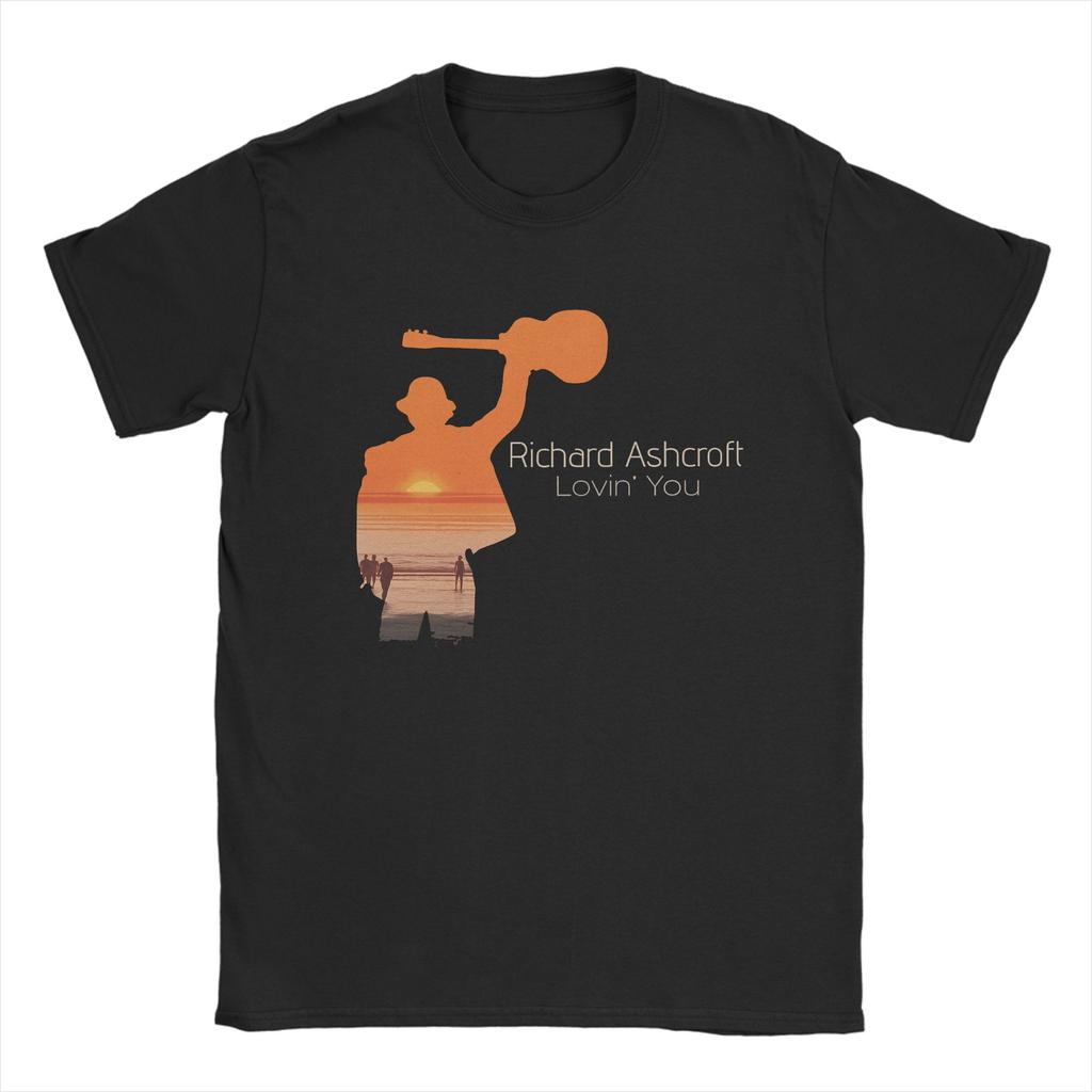 Richard Ashcroft Men's T Shirts Creative Tees Short Sleeve O Neck T-Shirt 100% Cotton Printing Clothes