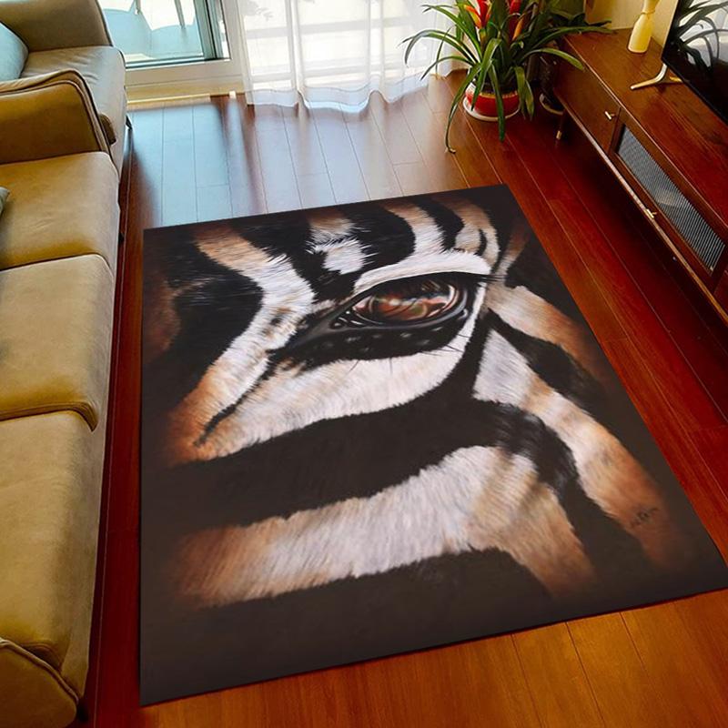 Wild Animal Zebra Area Rug Large,Carpet Rug for Living Room Bedroom Kitchen Doormat Decoration, bedroom decor  carpets cool