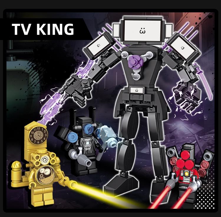 Skibidi Mutant Titan Camera Building Block Cartoon or Game Doll Kids Toys Speaker Camera Titan TV Clock Toilet Bricks Man Model