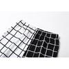 Spring and Autumn Color-Block Loose Checkerboard High-Waist Jogger Casual Sweatpants for Women
