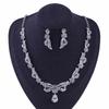 Korean Style Two-piece Set of Bridal Alloy Rhinestone Jewelry Bridal Necklace and Earrings Set