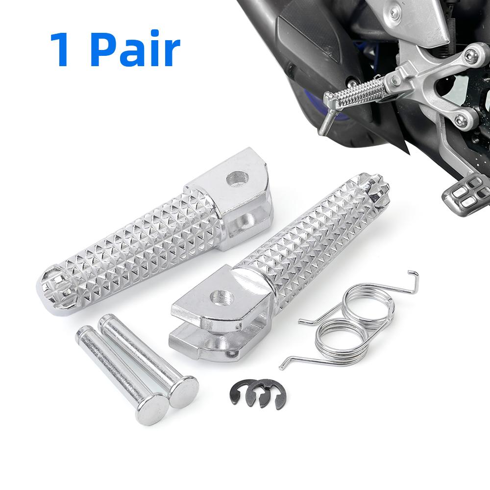 Front Footrest Foot Peg For YAMAHA YZF R125 R25 R3 MT125 MT25 MT03 MT09 FZ09 MT10 MT07 FZ6 XJ6 Motorcycle Rider Foot Rests Pedal A pair