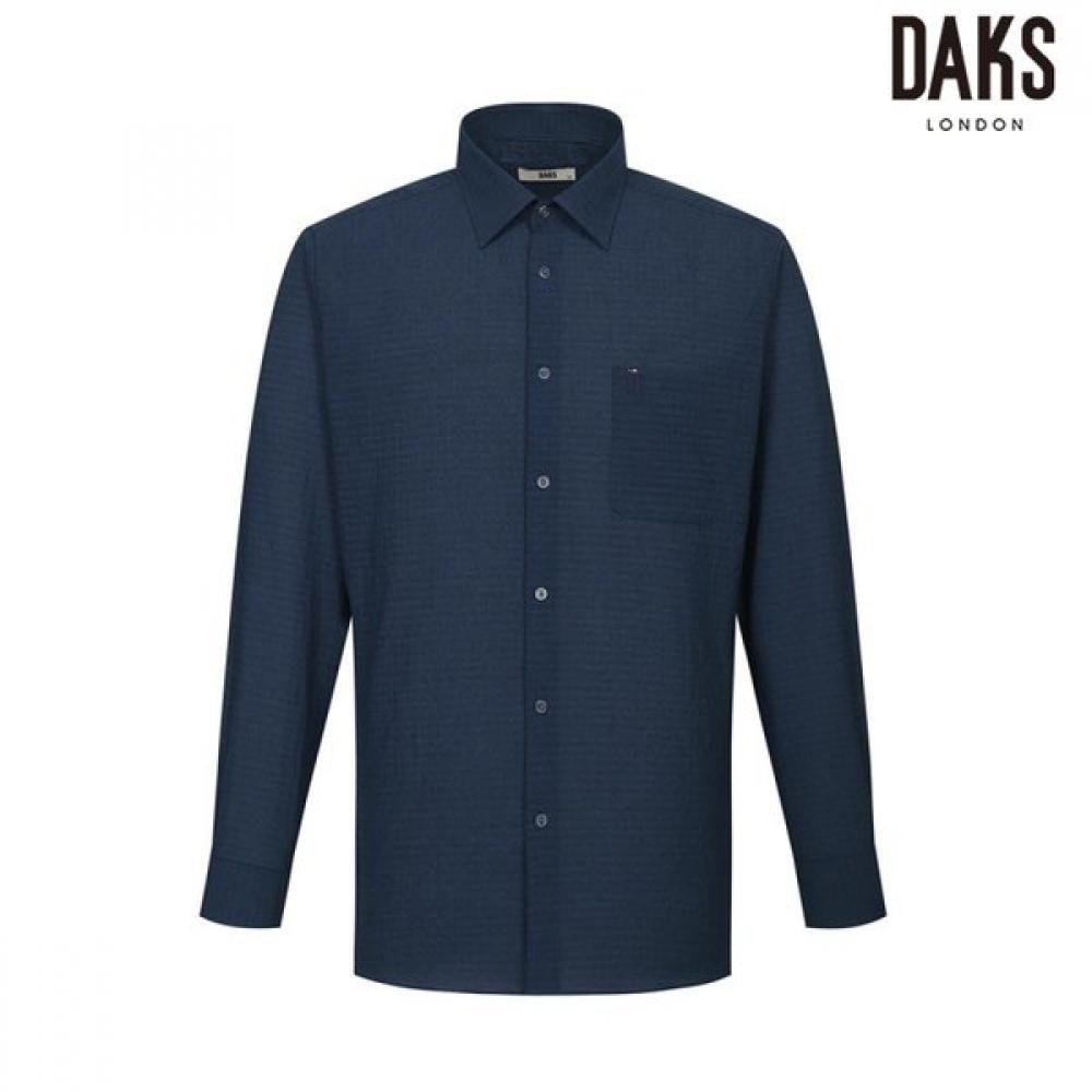 

DakS Men S 100 polyeSter No Care SeerSucker Solid Regular Fit dreSS Shirt dmS1 navy/95