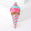 Multipurpose Fun Sophisticated Ice Cream Brooch Elegant Designs Portable Fashion Accessory for Performers Daily Outfit