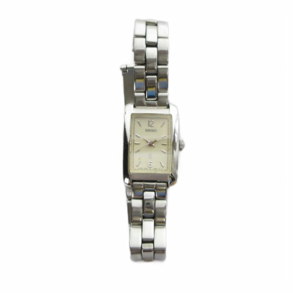 SEIKO Lukia Quartz Watch Square Silver Color 4N21-5260 GY18/MQ Women's