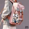 2D Cute Cat Rearview Mirror Decoration Pendant Backpack Keychain Decoration Pendant Realistic Animal Cat Hanging Ornament