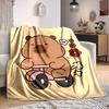 1pc Teddy Bear Blanket Lightweight Flannel Blanket Throw Blanket For Sofa, Bed, Travel, Camping, Livingroom, Office Yy251015117