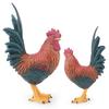 Farm Animal Rooster Figurine Miniature Simulation Poultry Animal Statue PVC Cock Model Prop Children Educational Toy Home Garden Decoration Gift