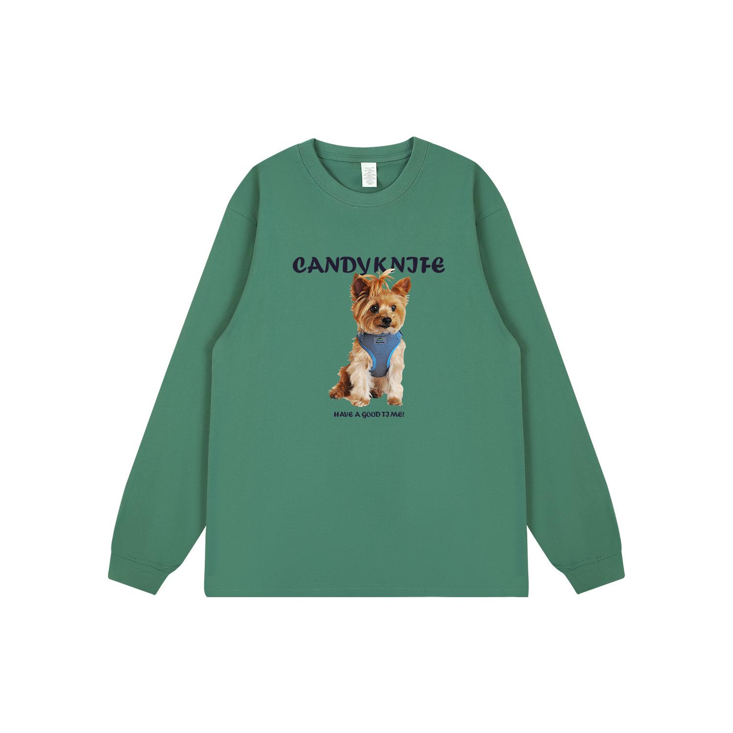 

Trendy Autumn Puppy Print Korean Style Long Sleeve T-Shirt 3XL