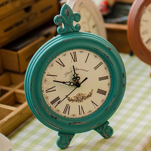 Retro styl Vintage dřevěné stolní hodiny Hodiny na stůl Ozdoba Dekorace domova