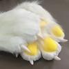 Furry Cat Paw Gloves Plush Animal Paw Mitts Cat Claw Mittens Fluffy Cosplay Gloves for Costume Party Accessories