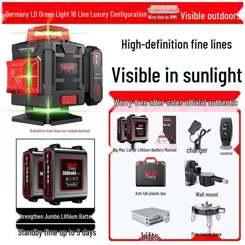 High Precision Green Laser Level: New Model Outdoor Wall and Floor Sticker