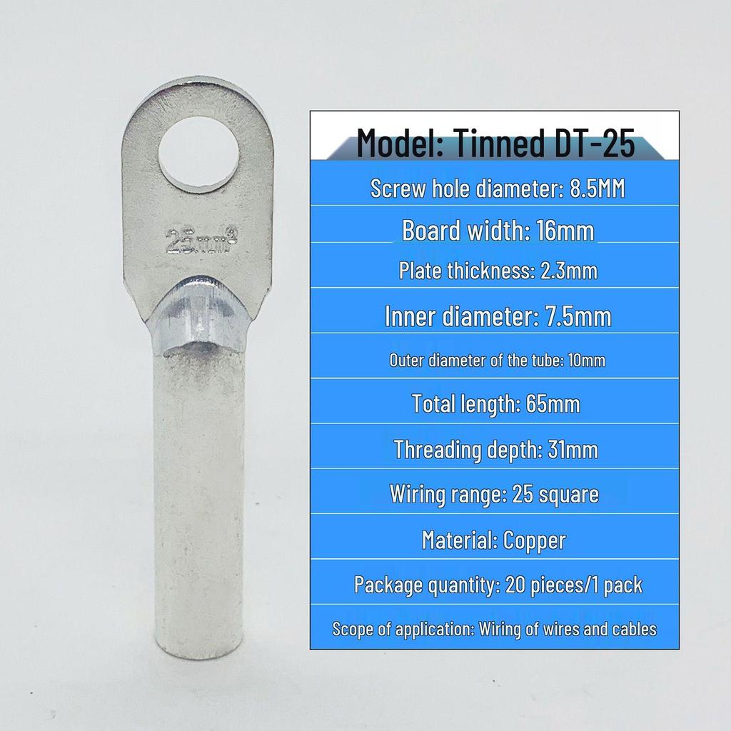 Tinned Copper Wire Terminals DT240/300/400 - Closed-End Connectors