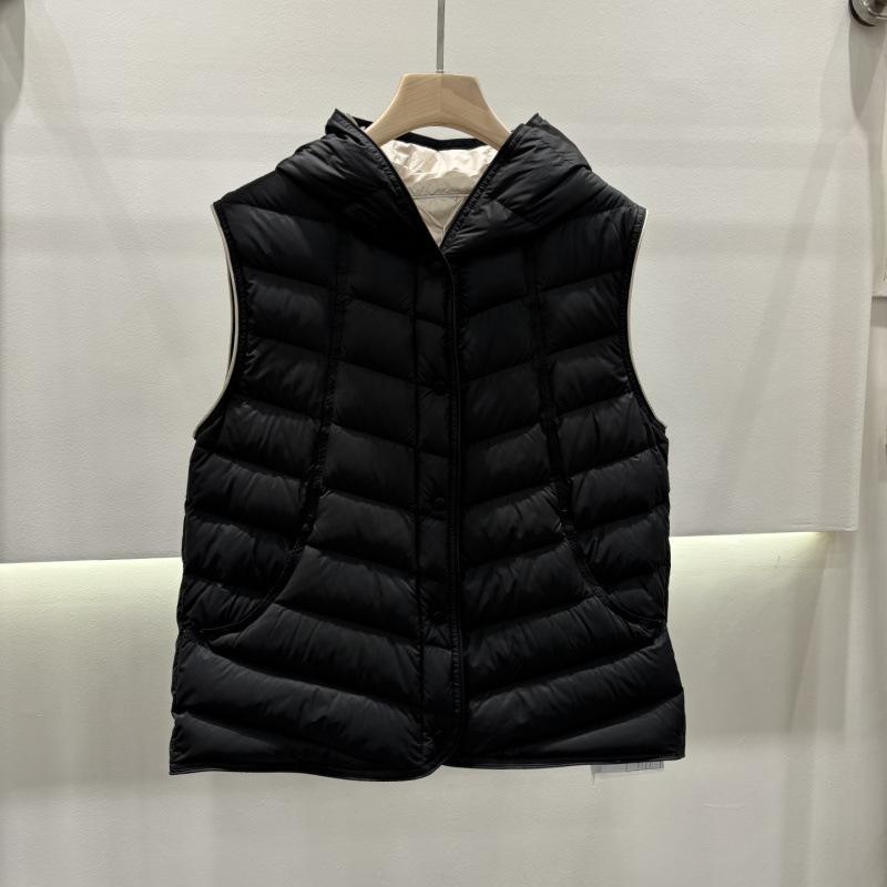 Autumn and winter new fashion hooded short vest light twill white duck down jacket vest vest vest tide