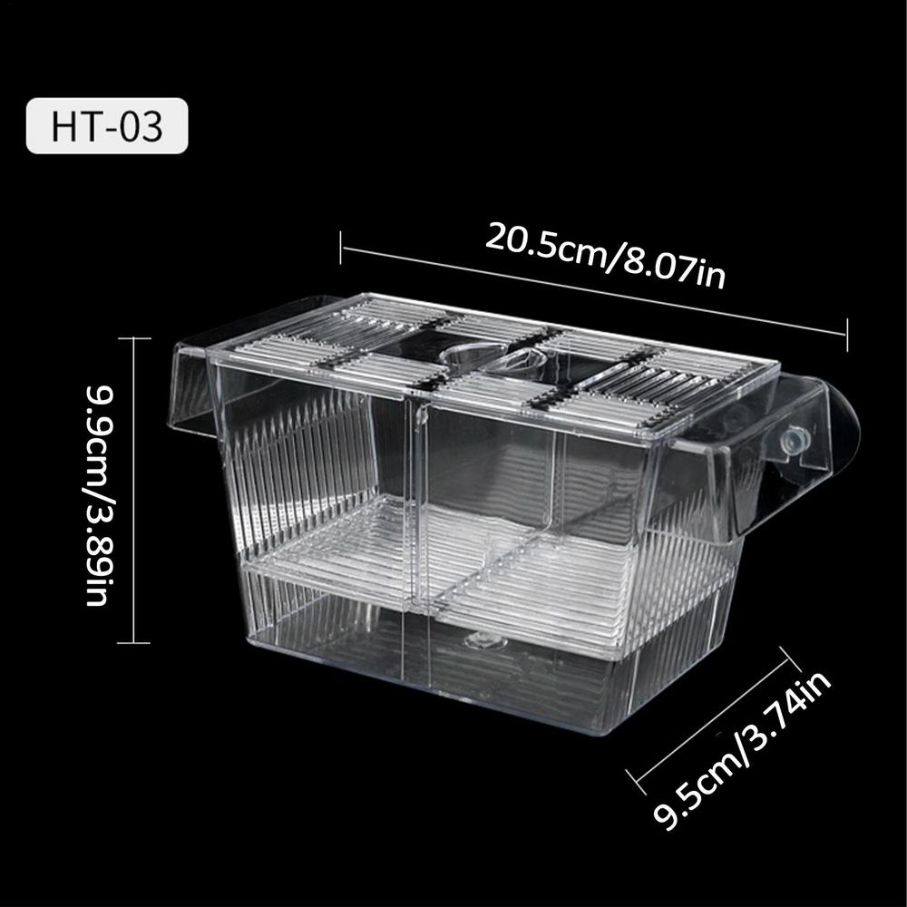 Aquarium Fish Breeder Box Clear Betta Fish Tank Fish Breeding Isolation Box Hatching Incubator Box For Baby Fish Shrimp Trap Box
