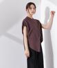Nano Universe Linen French Sleeve F Anti-Smell Shirt, Women's, 050, Brown, 673-5121302