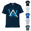 Luxurious Alan Walker Faded Cotton T-shirt With Classic O-neck For Men In Every Season
