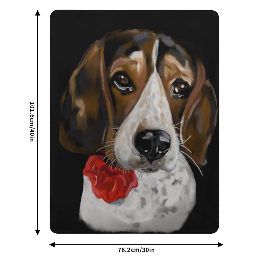 adorable Beagle art Throw Blanket Ultra Soft Flannel Fleece Blanket for All Seasons