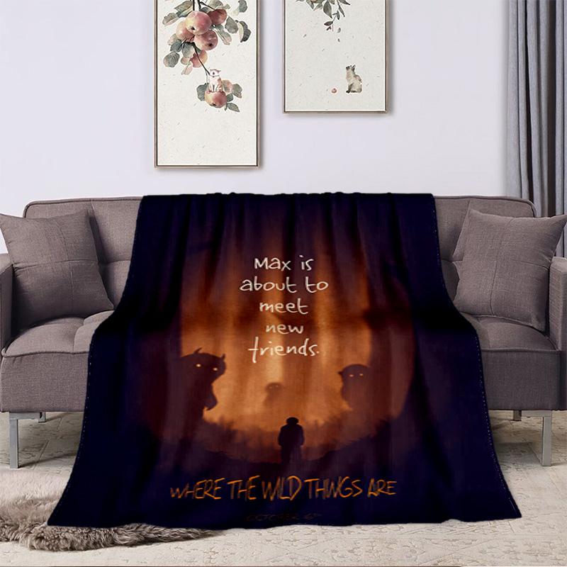 Where Wild Things Blanket Suitable All Seasons Soft Comfortable Sofa Office Home Blanket Holiday Birthday Gift Blanket Soft And Comfortable Blanket