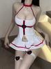 Nurse Costume Cosplay Role Play Costumes Sexy Dress System Cross Dressing Adult Dark Show Priest Virgin Low Chest Party Waiters