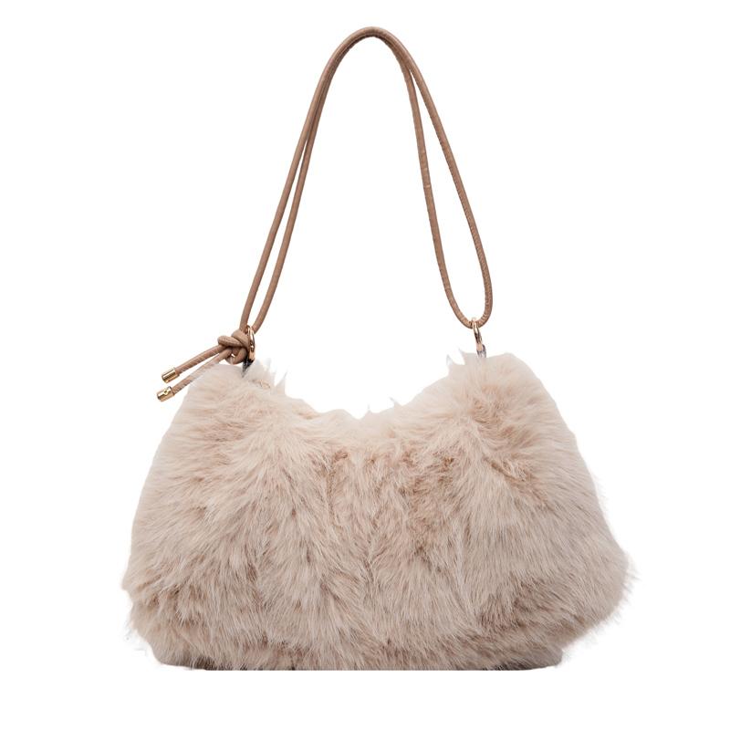 Women's Shoulder Bag Large Capacity Underarm Bag Solid Color Tote Bag