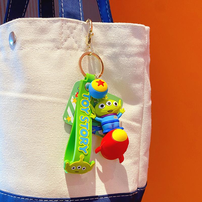 Three-Eyed Keychain Toy Story Cartoon Doll Pendant Bag Pendant Personalized Car Key Chain