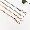 DIY Metal Round Bead Chain Crossbody Bag Replacement Strap with Lobster Clasp