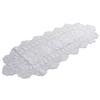 Stylish Floral Oval Tablecloth with Handmade Crocheted Lace 30x80cm