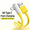 6A Type C Elbow Data Cable 120W Super Fast Charging 90° Degree For Xiaomi 15 14 Ultra Redmi Quick Charge Line Phone Accessories