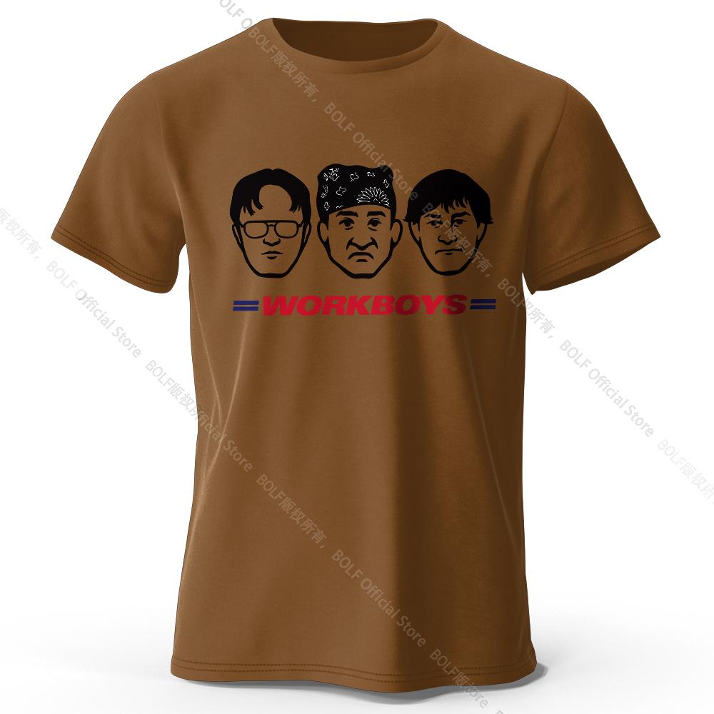 Work Boys Printed T-Shirt 100% Cotton Oversized Vintage Graphic Tees for Men Women Summer Tops Americana Streetwear
