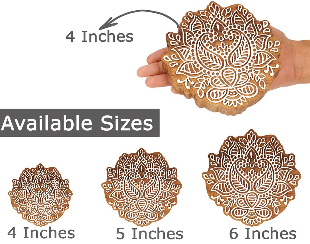 IBA Indianbeautifulart Textile Printing Block Asian Block Hand Carved Wooden Stamp Wood Block