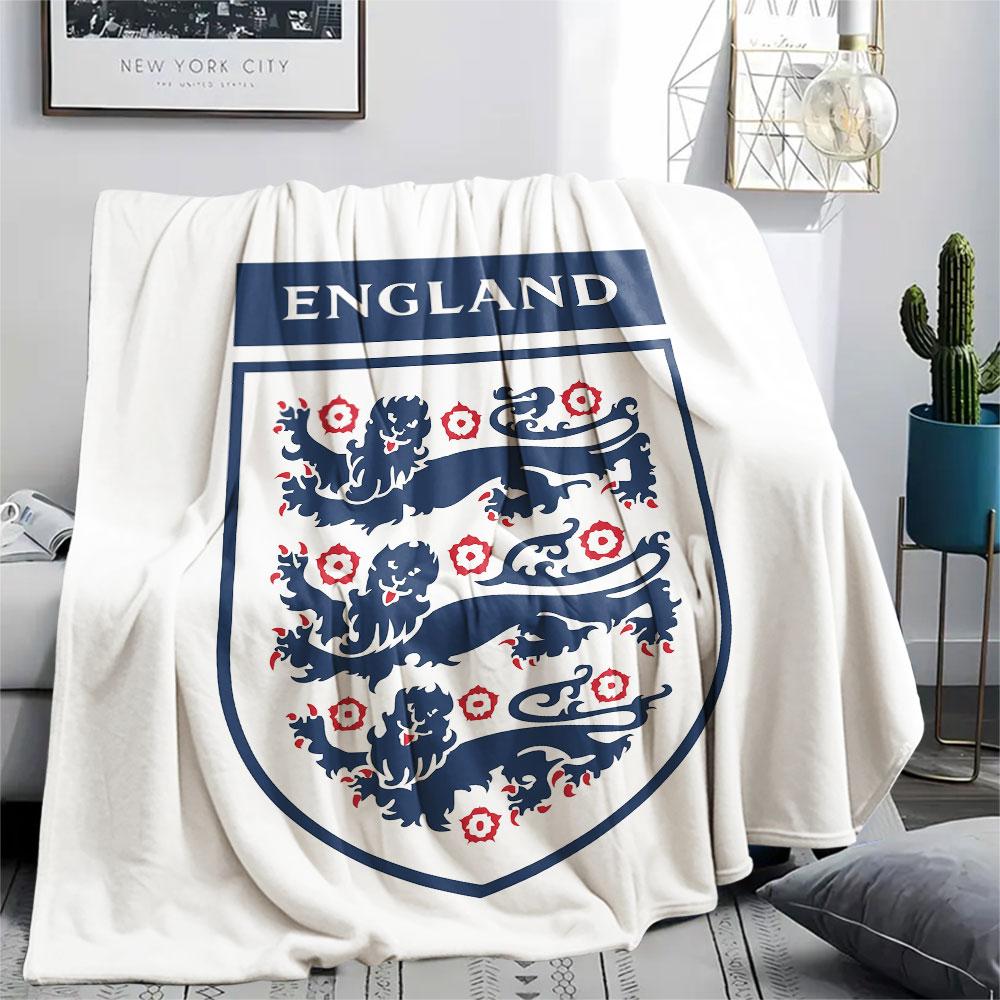 England football Printed Flannel Blanket, soft throw for bedroom sofa, washable,soccer fan merchandise, great gift.