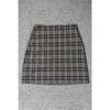 European Export Original Order Small Checkered Retro Style Spring and Autumn Knitted Pencil Skirt for Women with Zipper for Professional Wear