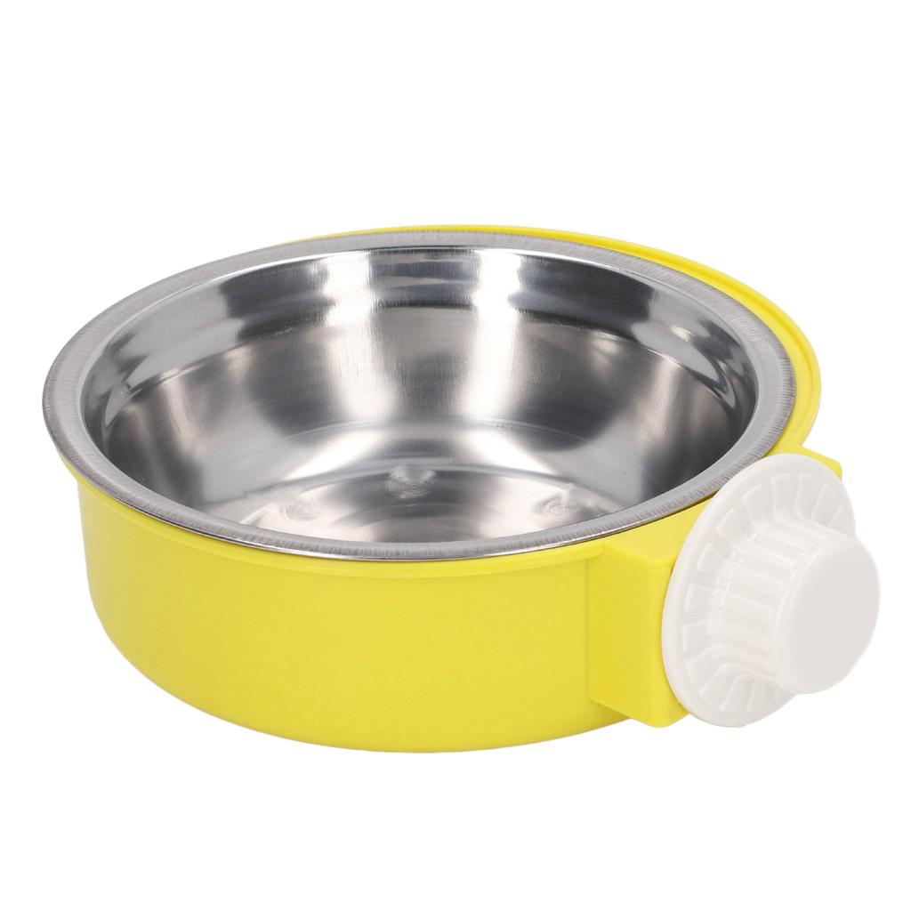 Hanging Pet Food Bowl Stainless Steel Thickening Fixed Pet Cage Single Bowl for Cats Dogs