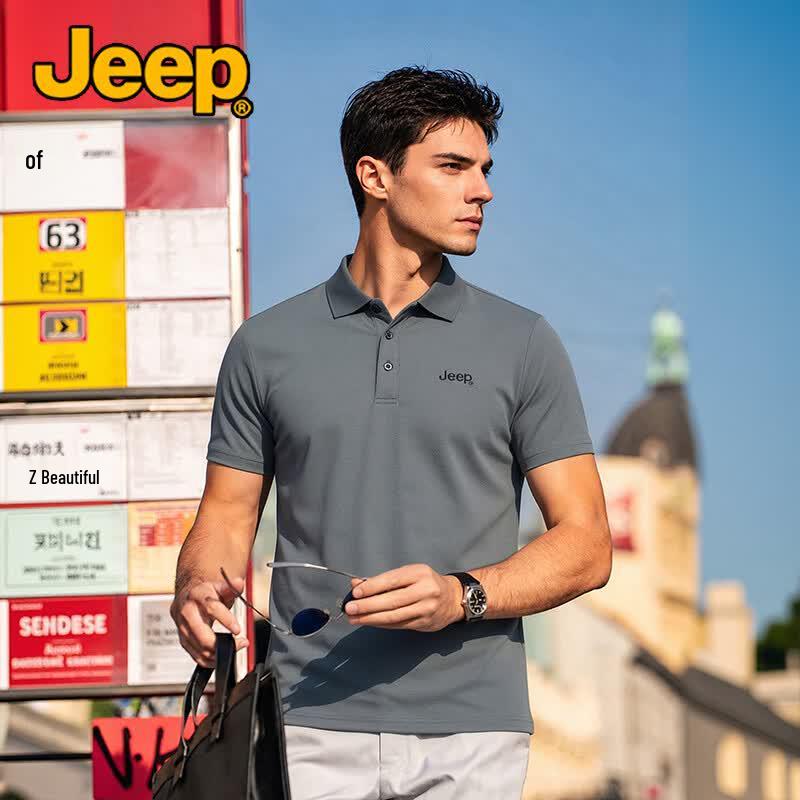 JEEP Men s Cooling Quick-Dry Short-Sleeve Polo Shirt XL