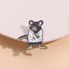 Animal Captivating Brooch Design Showcasing Delightful Mouse In White Coat For Trendy Fashion Lovers