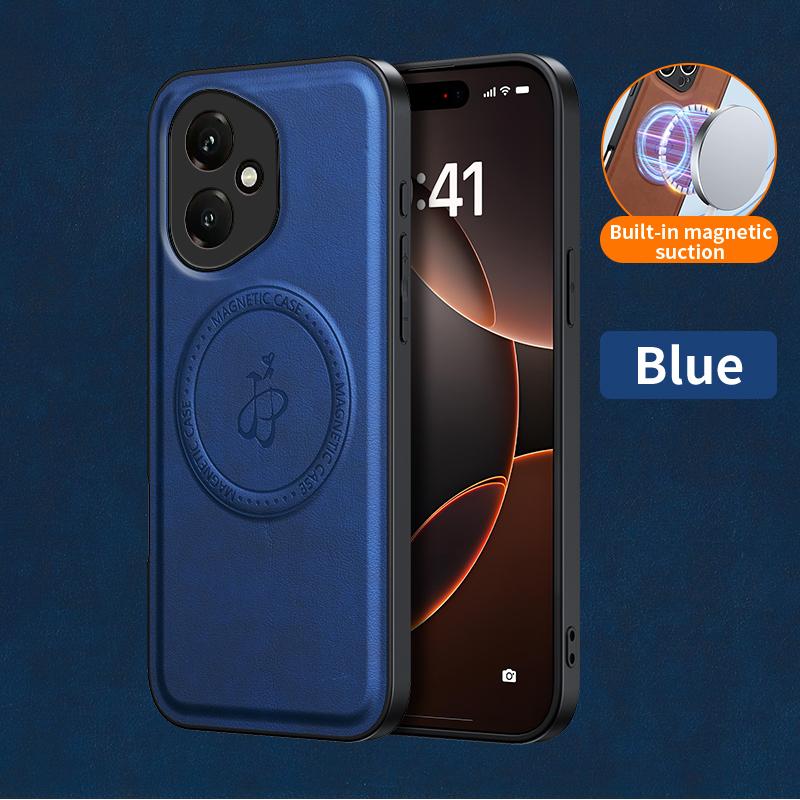 Pouzdro z PU kůže s bezdrátovým nabíjením a magnetickým uchycením pro Honor 400 Pro 5G Ochranný kryt Tvrdý zadní kryt Coque