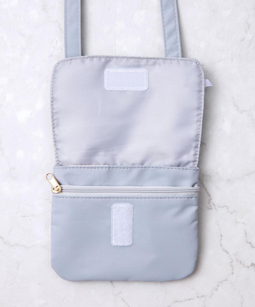 Ribbon Folding Pocket Pochette X for Pocket Attachable Pocket Clip Tissue Tissue Holder [panpantutu] [Panpantutu] (Gray Pink) Girls, Bag, Pocket,