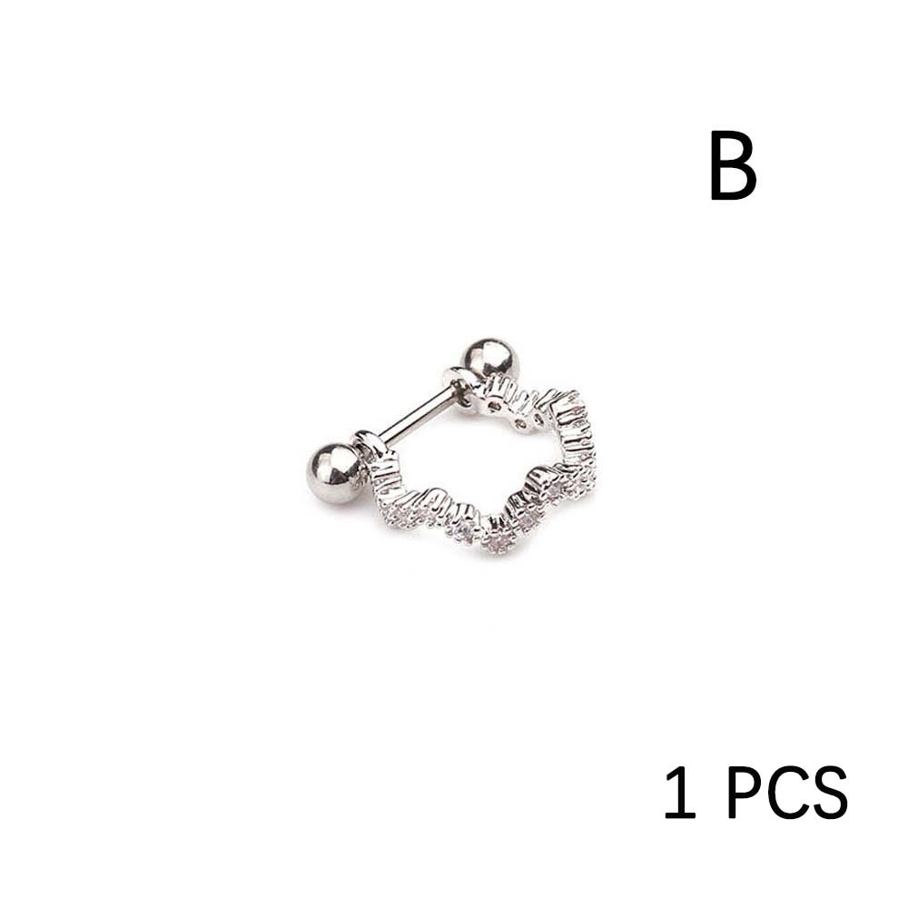 Fashion Bone Women U Type Zircon Lady Dangle Earring Stud Earrings Jewelry Drop Earrings
