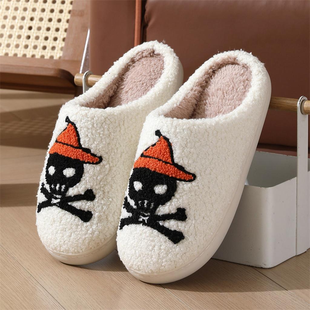 Halloween Women's Cotton Slippers Fashionable And Casual Closed Toe Slippers For Home Outdoor Wear Womens Home Slippers