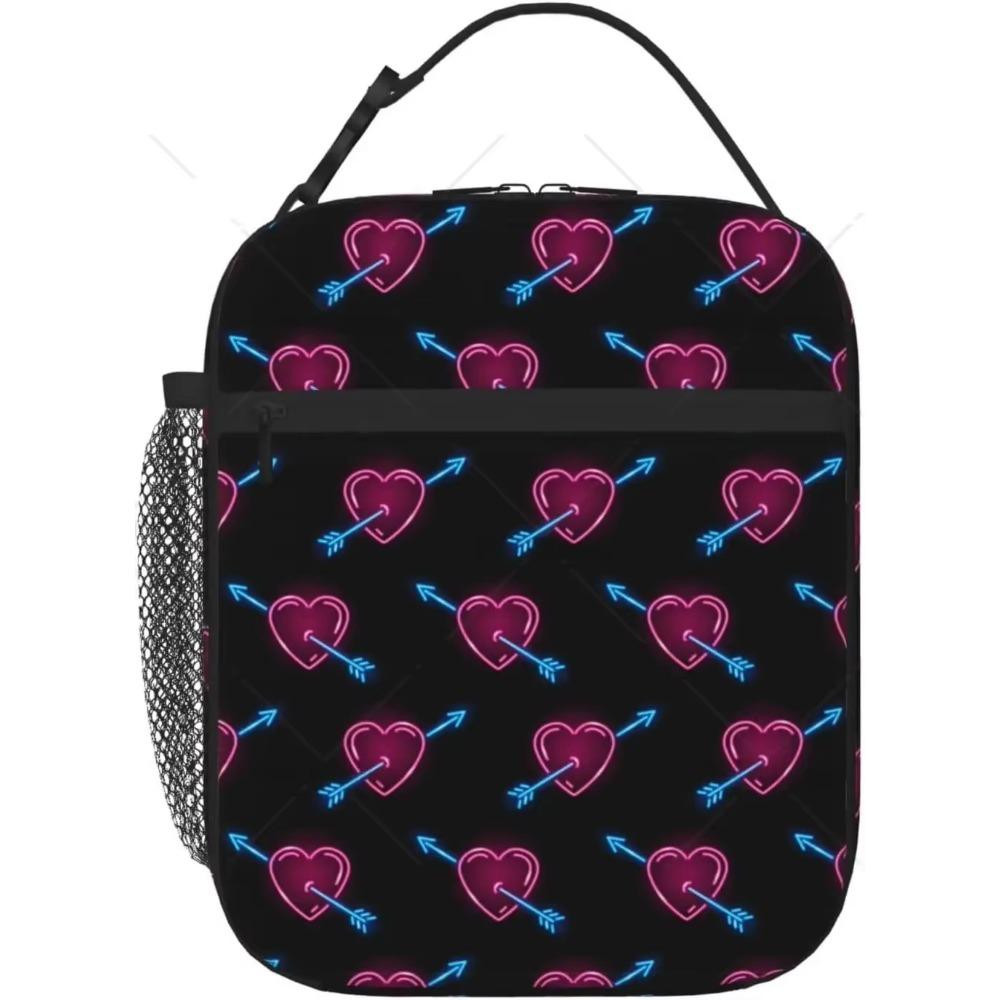 Lila und Blaue Schwebende Neonsterne Tragbare Lunchtasche Isolierte Lunchbox Wiederverwendbare Tragetaschen für Frauen Männer Arbeit Picknick Camping