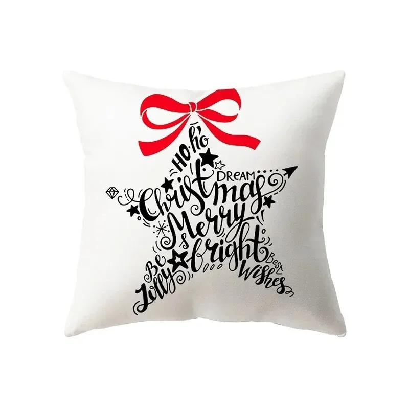 

Рождественская тема Декоративная наволочка с принтом Домашнее украшение Подушка для дивана в гостиной X 66x66cm