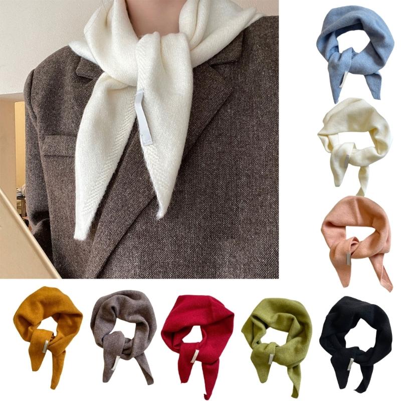Multiple Functional Winter Scarf For Women Soft Weave Trilateral Plan Thin Fashion Addition For Cold Weather