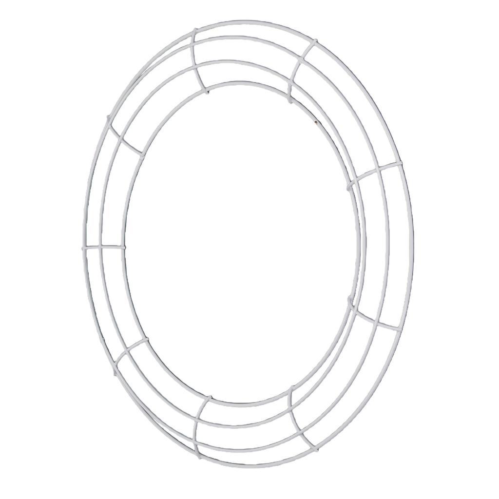Metal Wreath Frame Decorative Floral Ring Macrame Hoop for Making Holiday Decor 35cm