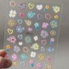New 1PC Macaron Flower/Rabbit/Fruit Nail Charms Sticker /Letter Summer Adhesive Manicure Decor ZJT10