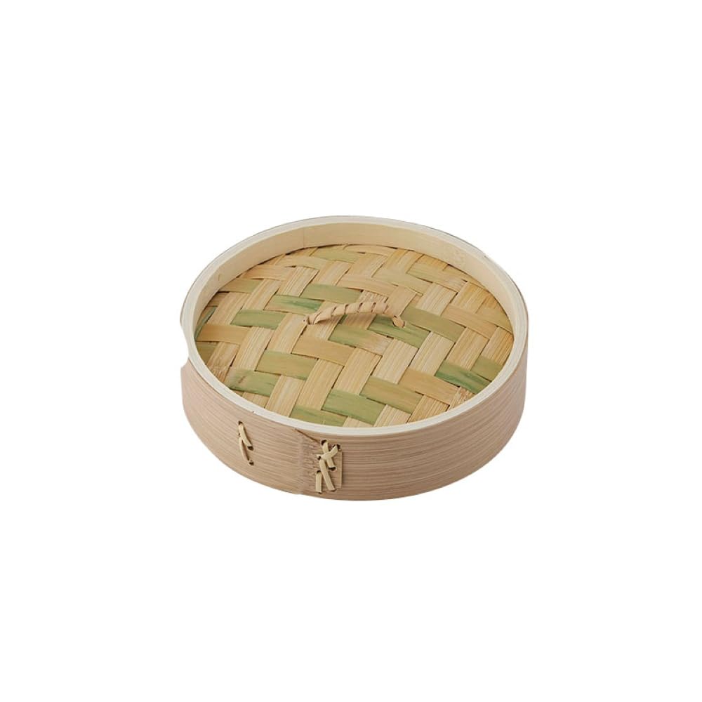 Satokinzoku SALUS Bamboo Chinese Steamer Basket 15cm with Diameter 15cm x Height 206188 Lid, 4.3cm,