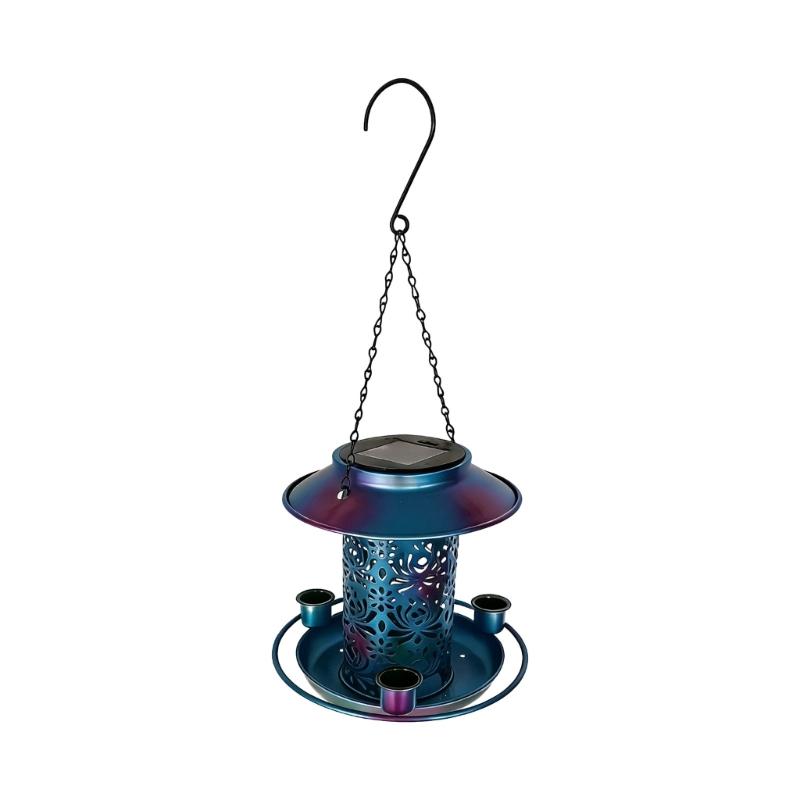 Durable Solar Bird Feeder With Automatic Lighting Perfect For Backyard 1