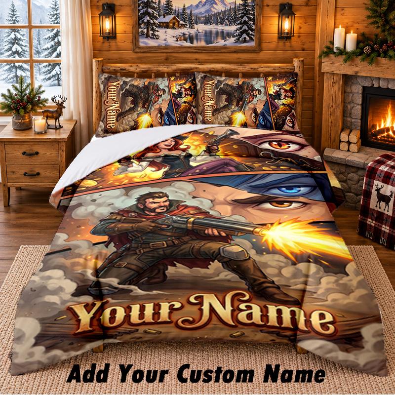 League of Legends Custom Name 3Pcs Bedding Set 1 Bed Sheet 2 Pillowcases Bedroom Home Decor